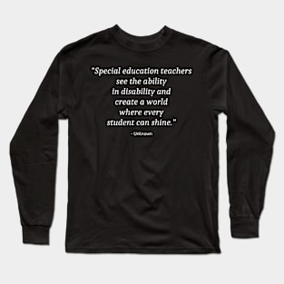 Education Teacher Long Sleeve T-Shirt